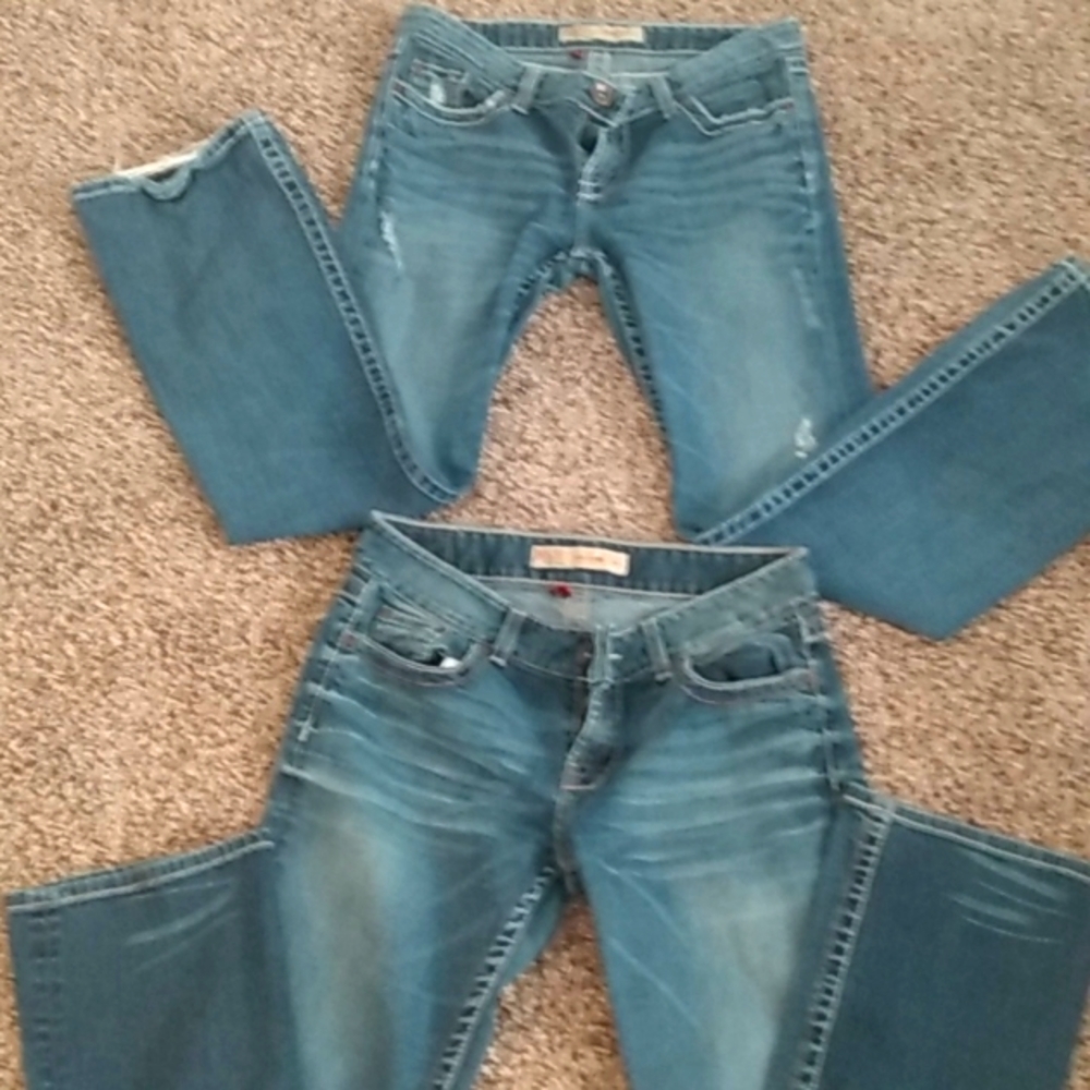 2 pairs of bke jeans